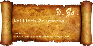 Wallisch Zsuzsanna névjegykártya